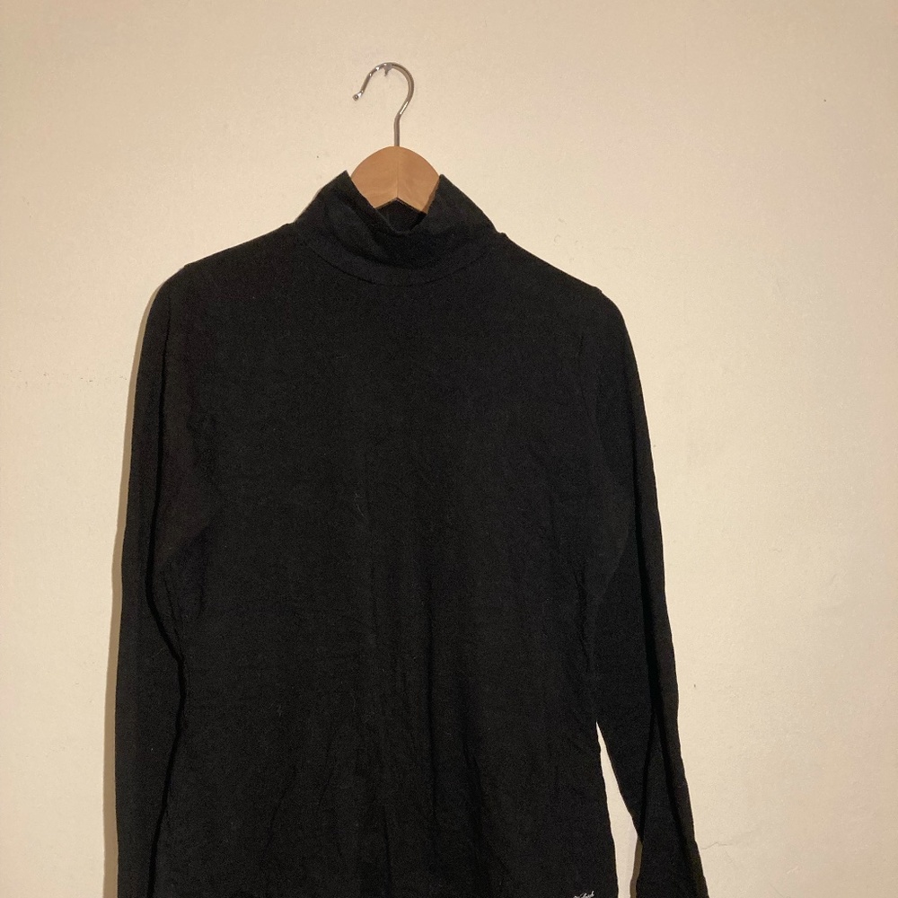 Woolrich Black Cotton Turtleneck